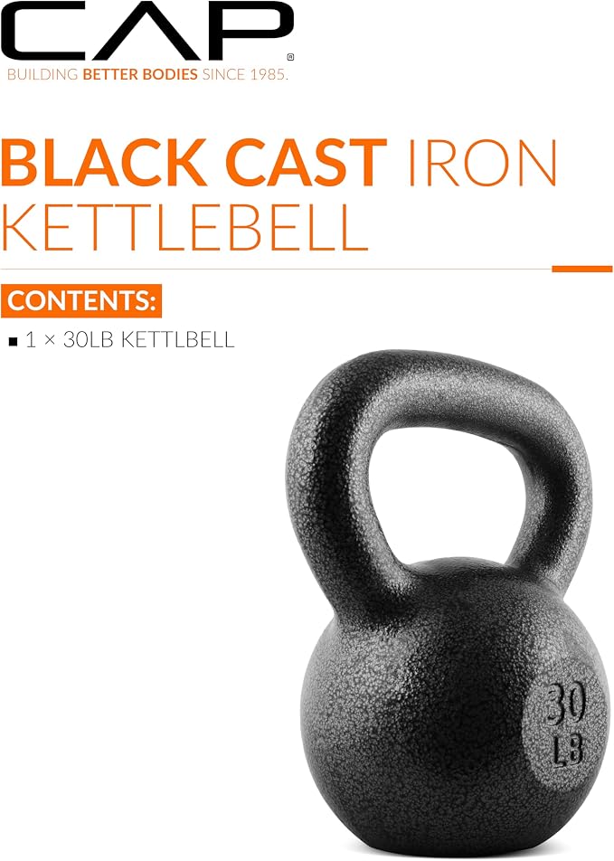CAP Barbell Cast Iron Kettlebell - Singles and Sets, Multiple Weight Choices