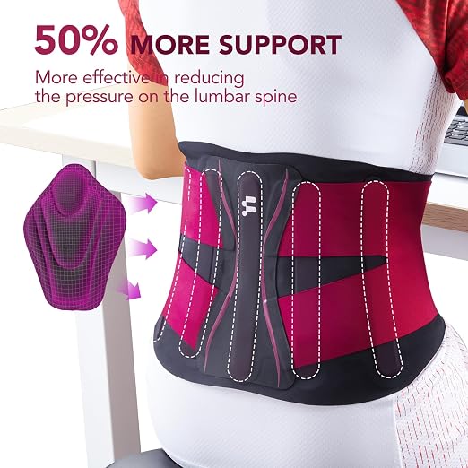 0.5mm Ultra Thin Back Brace for Women for All-Day Wear & Support | Slim Fit, Seamless, Wear under Clothes, Removable Lumbar Pad, Invisible Back Support, Adjustable Compression Back Pain Relief