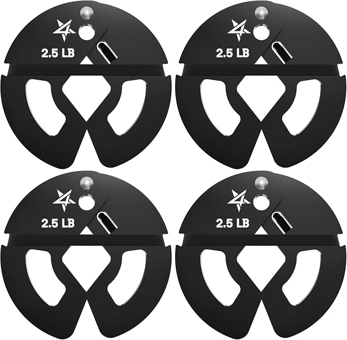 Yes4All Fractional Weight Plates Set, Available In Steel And Rubber, Set of 2/4/6 Plates in 1.25LB, 2.5LB, or 5LB Sizes, Micro Change Plates for Dumbbell and Olympic Barbell Weightlifting
