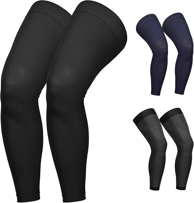 KEKING Full Leg Compression Sleeves, 20-30mmHg Graduated, Unisex, Running | Thigh-High Compression Stockings, Support Thighs, Calves & Knees, for Travel & Sports, Relieve Varicose Veins & Swelling
