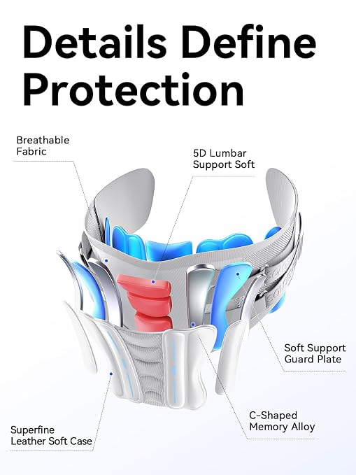 Back Brace for Men Lower Back Pain Relief, Back Support with Lumbar Pad | Ultra Breathable Lumbar Support Belt with Adjustable Straps, Immediate Relief from Sciatica, Herniated Disc, Scoliosis