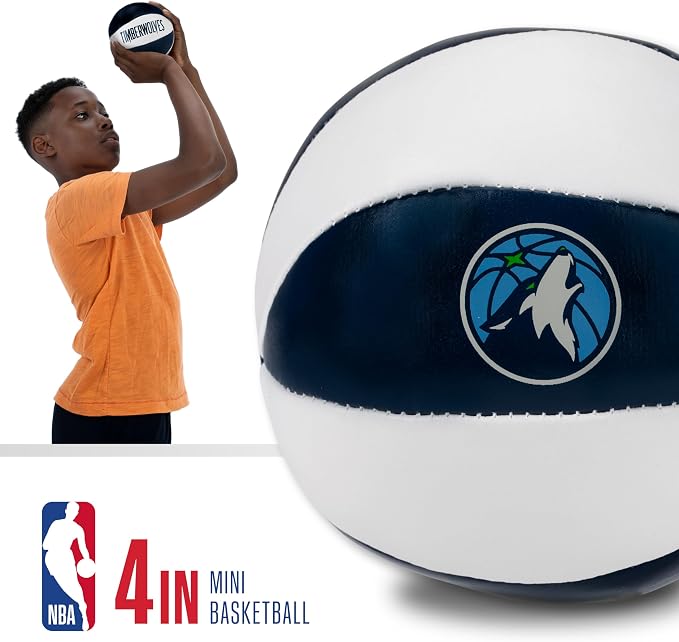 Franklin Sports NBA Toy Basketballs - 2 Pack of Kids Soft Mini Basketballs for Over The Door + Indoor Hoops - NBA Fan Shop