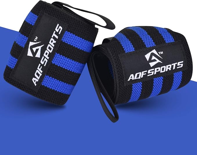 AQF Wrist Wraps for Weightlifting & Powerlifting, 18" USPA Approved (Pair)