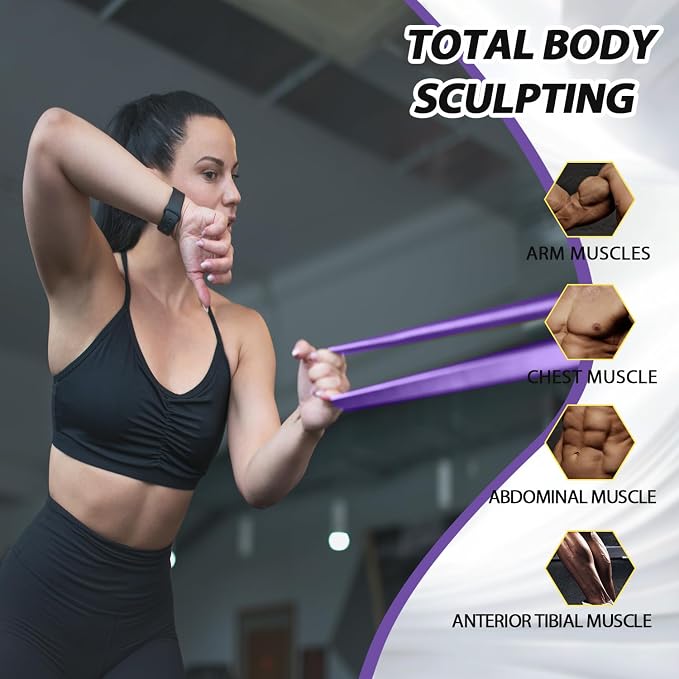 LEEKEY Pull Up Assistance Bands,Muit Levels Resistance Bands for Senior/Adults,Exercise Bands with Door Anchor, Strength Bands for Fitness Training, Physical Therapy,Home Gym Workouts