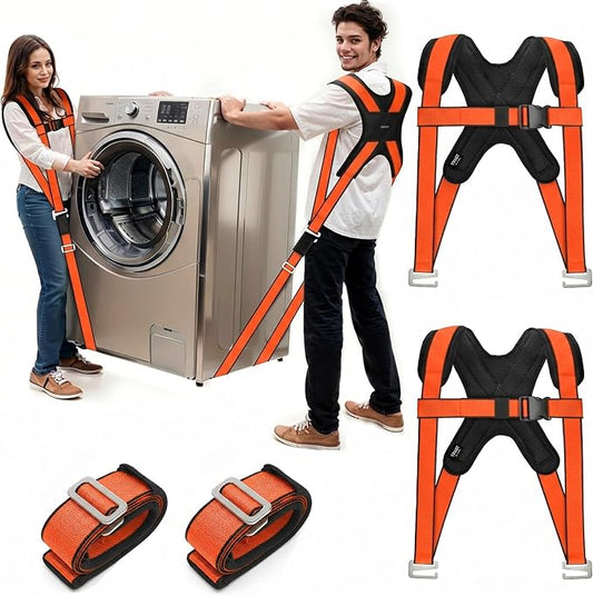 Ytonet Moving Straps for Lifting, 2-Person System Furniture Moving Straps | Furniture Shoulder Lifting Straps with Padded Back Support for Moving Appliance, Move Heavy Objects Up to 800lbs, 135 Inches
