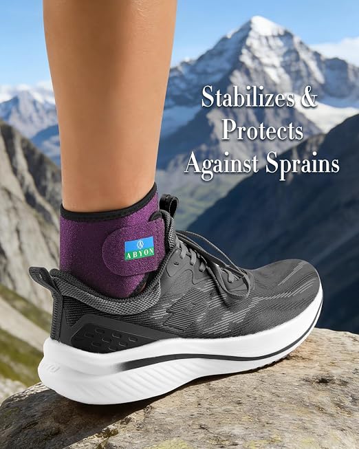 Ankle Brace for Men & Women,Breathable Neoprene Ankle Support with Adjustable Figure-8 Straps for Customizable Support , Ankle Wrap Compression Sleeve for Plantar Fasciitis Relief, Arthritis, Tendonitis, Ankle Sprain