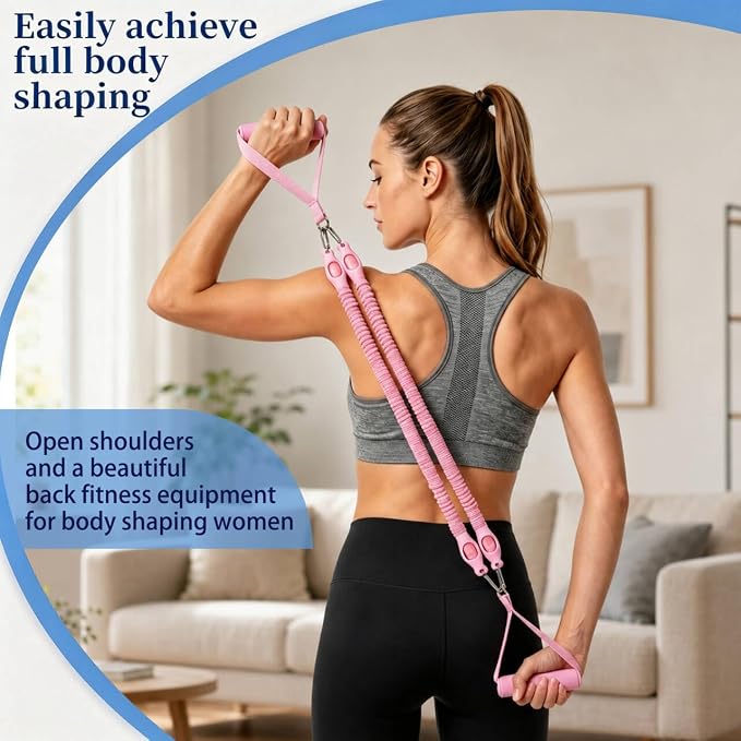 Resistance Band with Handle 100LBS Pedal Resistance Bands for Pilates Yoga Physical Therapy Leg,Abdomen,Waist,Arm,Workout Bands Exercise Resistance Bands Set for Women