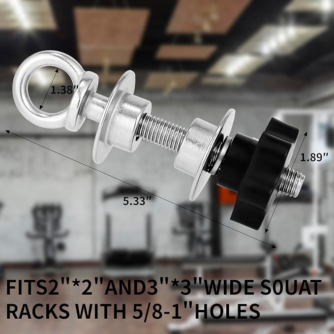 Heavy-Duty Power Rack Attachments, Quick-Install Home Gym Accessories for 2x2, 2x3 & 3x3 Power Racks, Fits 1/2" & 1" Holes