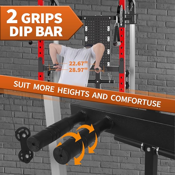 Garvee Power Cage 2000LB Power Rack with Independent Dual Pulley System