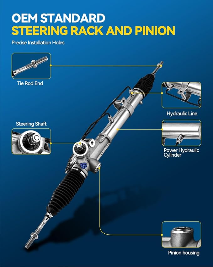 PHILTOP Power Steering Rack and Pinion Assembly for Grand Cherokee, Durango | RWD Only, 2012-2015 Grand Cherokee 3.6L, 2011-2015 Durango 3.6L Replace No.68078529AD, 68078529AE, 223091, 68078529AC