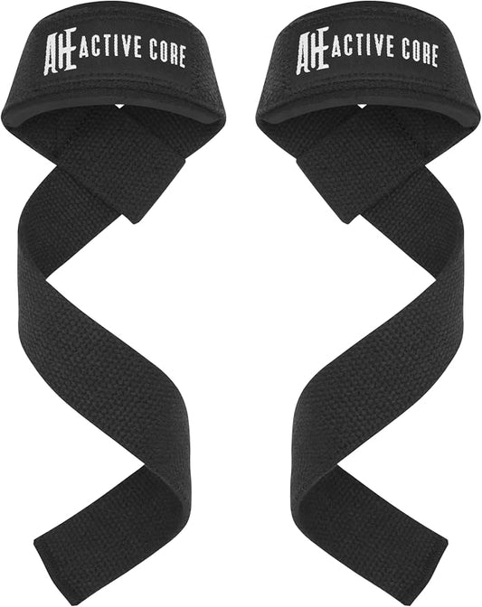 Lifting Wrist Straps for Weightlifting, Weight Lifting Straps Gym Strength Training, Neoprene Padded Wrist Support, Deadlift Straps for Men & Women, 22.5 Inch Cotton