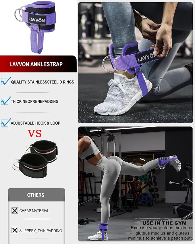 Barbell Squat Pad Set- Nylon Padding AntiSlip- Thick Foam Hip Thrusts Pads | Bench Press/Lunges/Bar Squats Padding Cushion -Standard Olympic Weight Bar Pad(Wrist Straps Weightlifting-Ankle Straps)