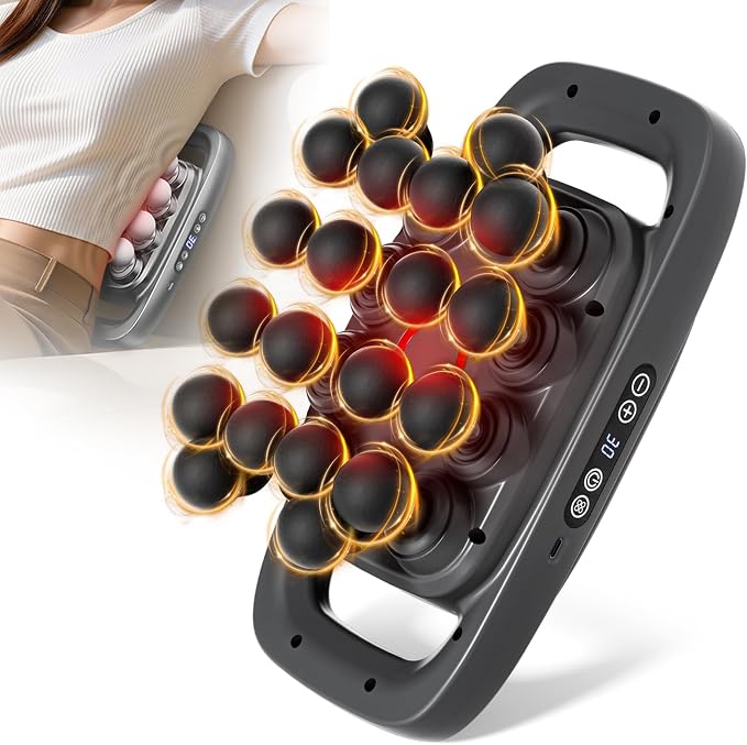 20-Head Massage Gun, 30 Intensity Levels 3 Modes, Deep Tissue Massager with 50KG Force & Noise-Free Motor for Neck Back Legs Shoulders, Portable for Full Body Muscle Recovery