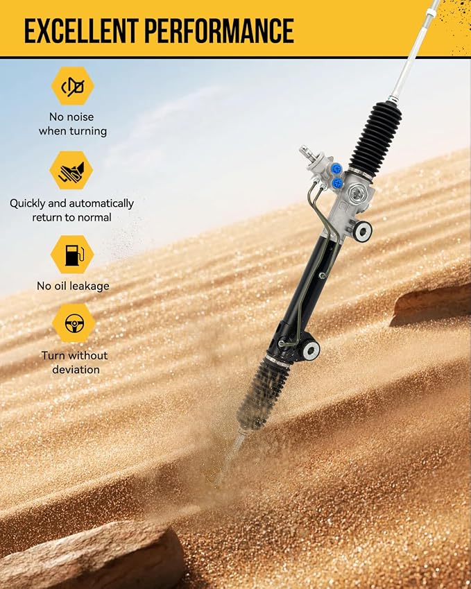 KAC Hydraulic Power Steering Rack and Pinion for Dodge Dakota 97-03 3.9L/00-04 4.7L/2004 3.7L/97-99 5.2L/97-02 2.5L/98-03 5.9L, Durango 00-03 4.7L/99-00 5.2L/99-03 5.9L/1999 3.9L, RWD Models # 97338