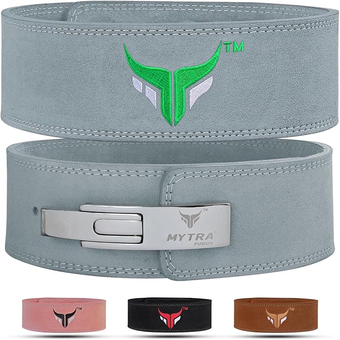 Mytra Fusion Weight Lifting Belt for Men and Women Gym Belt 10MM Thick and 4" wide 100% Genuine Leather Workout Belt for Weightlifting, Powerlifting, Gym, Training and Bodybuilding