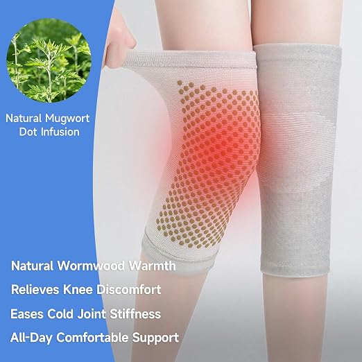 One Compression Knee Sleeves, Knee Brace for Women Men Knee Pain, Elastic Compression Leg Sleeves for Arthritis, Ideal for Running, Hiking, and Daily Wear (Beige, M)