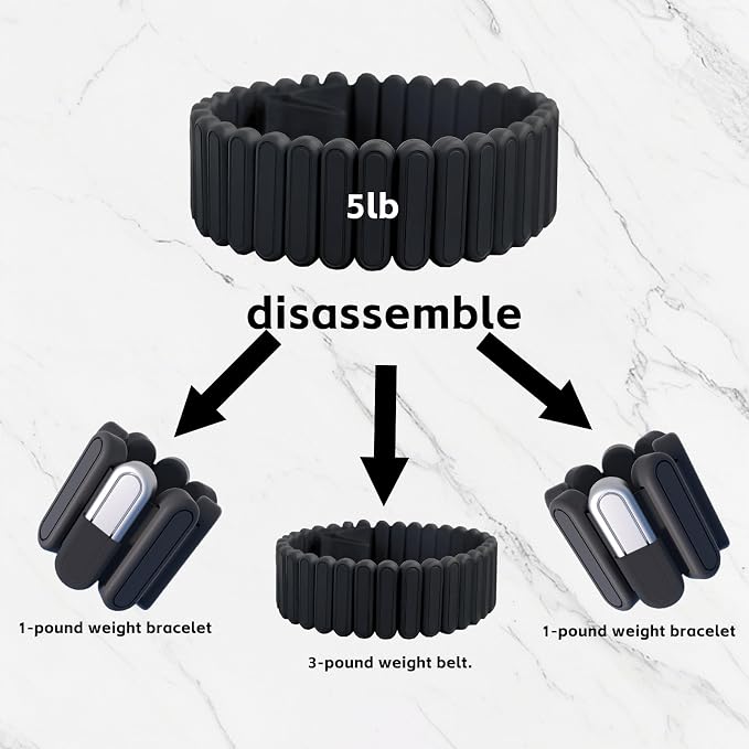 BBK Up to LBS Adjustable Weighted Belt For Women and Men, Weighted Walking Exercise Belt for Gym, Strength Training, Wrist & Ankle
