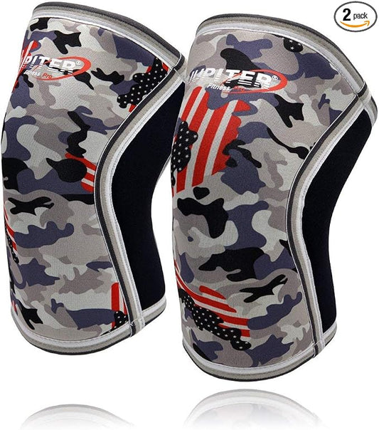 Knee Sleeves (1 Pair), 7mm Compression Knee Braces for Squats,Weightlifting,Powerlifting,Cross Training for Men & Women (Large)