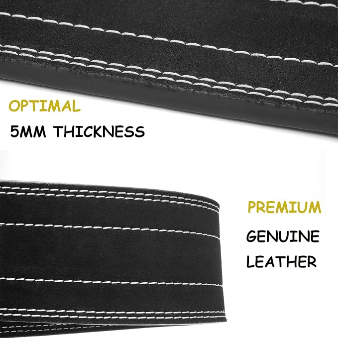 Men & Women Weight Lifting Belt, 100% Genuine Leather Weightlifting Belt, Comfortable Squat Belt, Deadlift Belt or Powerlifting Belt, Workout Belt for Strength Training