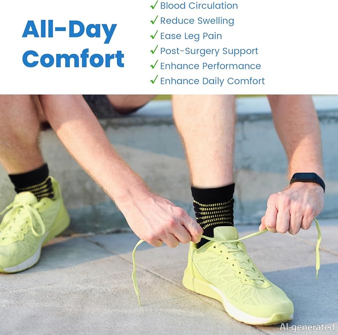 IRAMY Ankle Compression Socks for Women Men Plantar Fasciitis Relief 3/5 Pairs Cushioned Athletic Running Socks