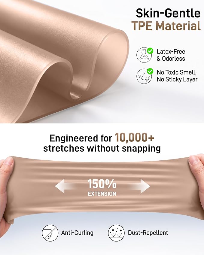 Renoj Pilates Flexbands, 5-Pack Latex-Free Resistance Bands Set – Exercise Bands for Pilates, Yoga, Stretching & Physical Therapy | Home Gym Equipment for Women & Men