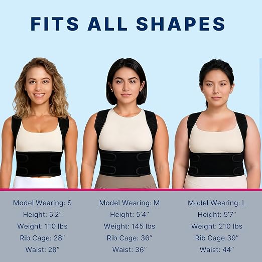 Back Brace Posture Corrector for Women and Men, Adjustable Shoulder Straightener Full Lumbar Support Belt, Upper and Lower Back Pain Relief, Scoliosis Hunchback Hump Thoracic Spine Corrector (Black M)