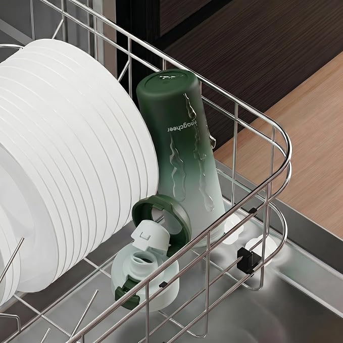 Insulated Magnetic Water Bottle - Reusable Stainless Steel Bottle with MagSafe Compatible Phone Holder - Keeps Cold for 24 Hours - Perfect for Gym, Sports, and Travel - Gradient Green 24oz