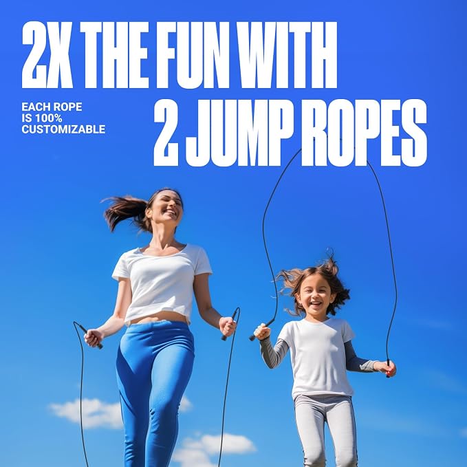 SPORTBIT Adjustable Jump Rope for Fitness and Exercise | Fitness and Exercise, Cardio, Boxing, and Weight Loss, Speed Rope, Men & Women