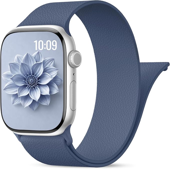 Magnetic Silicone Sport Band for Apple Watch 42mm 46mm 49mm 38mm 40mm 41mm 44mm 45mm Men Women, Patented Auto Lock Breathable Soft Loop for iWatch Ultra SE Series 11 10 9 8 7 6 5 4 3 2 1 All Day Comfort