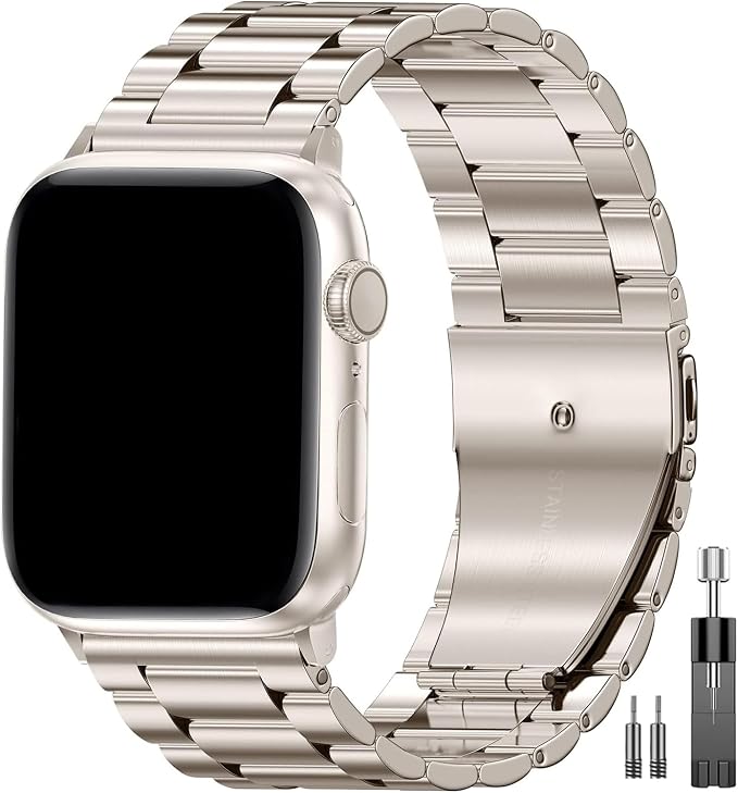 EPULY Metal Band Compatible with Apple Watch Bands for Men 40/41/38/42mm | Stainless Steel Strap Suitable for Business Setting, Casual & Everyday Wear, Fits iWatch Series 11 10 9 8 7 6 5 4 SE3 2 1