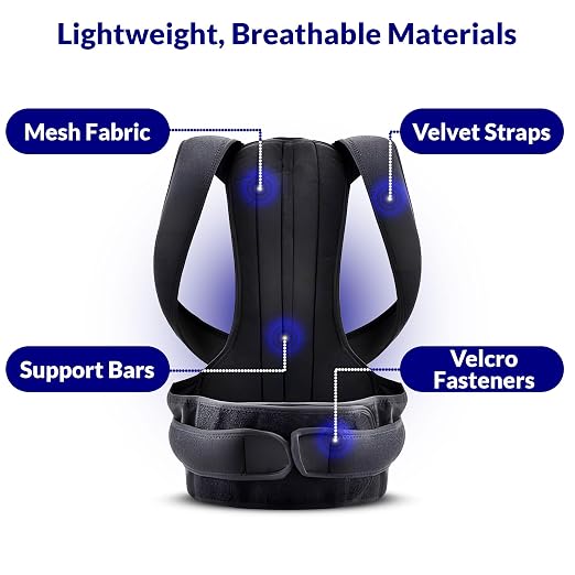 Posture Corrector for Men and Women - Lumbar Back Brace and Shoulder Straightener - Helps Provide Lower Back Support and Relief - Adjustable, Comfortable and Easy to Wear