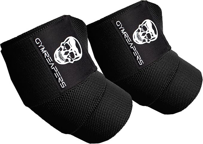 Gymreapers Weightlifting Elbow Wraps (1 Pair) - Flexible 40'' Elbow Compression Strap & Joint Support Brace - for Bench Press, Powerlifting, and Pressing