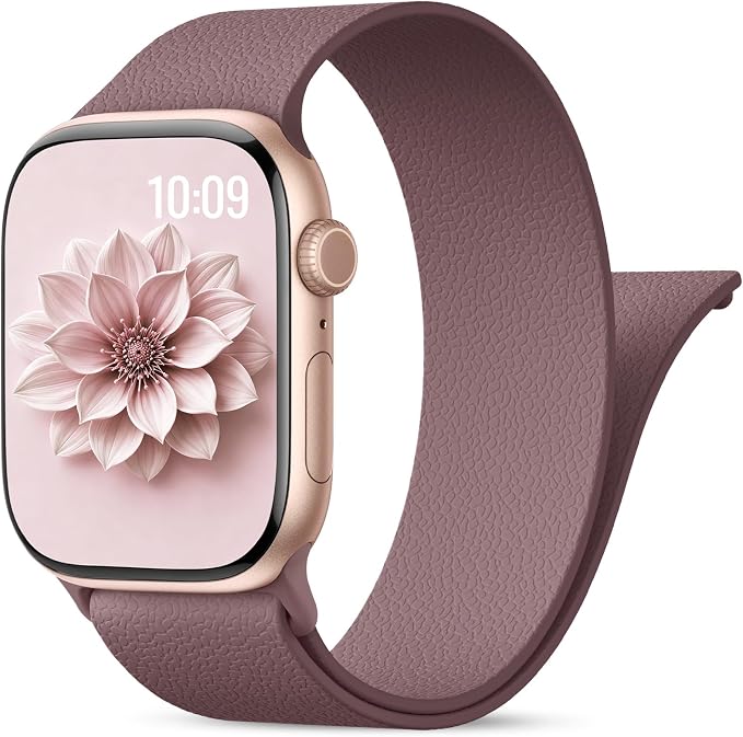 Magnetic Silicone Sport Band for Apple Watch 42mm 46mm 49mm 38mm 40mm 41mm 44mm 45mm Men Women, Patented Auto Lock Breathable Soft Loop for iWatch Ultra SE Series 11 10 9 8 7 6 5 4 3 2 1 All Day Comfort