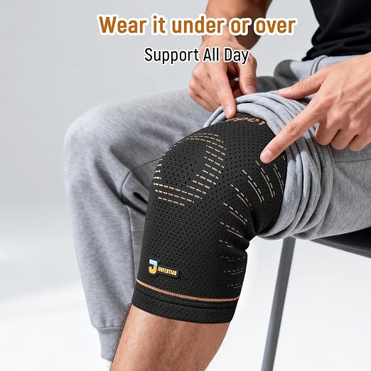 JIUFENTIAN Copper Knee Sleeves for Women and Men(2 Pack, 2X-Large) | Copper-Infused, Comfort Upgrade, For Arthritis, Running & Daily Use-Targeted Support for Joint Stability & Pain Relief