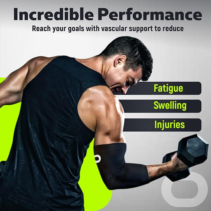 Elbow Brace for Women & Men (Pair) – Elbow Compression Sleeve for Tendonitis, Tennis Elbow & Golfers Elbow – Arm & Elbow Support for Arthritis, Bursitis, Weightlifting & Pain Relief
