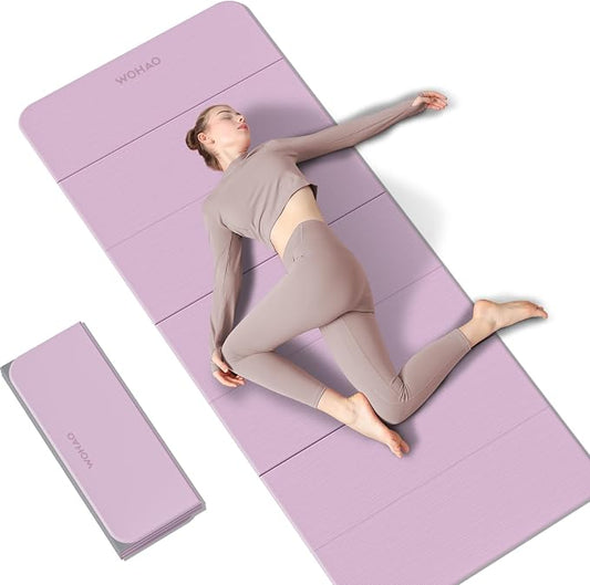 7-Fold Yoga Mat 70"x24" - 1/2 Inch Thick | Folding Exercise Mat, Compact Non-Slip TPE Mat, For Travel, Storage, Yoga & Home Gym, Lightweight & Portable