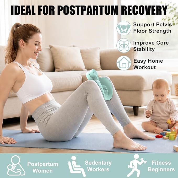 Pelvic Floor Exercise Devices 35lb Resistance Kegel Thigh Trainer with Band | Pelvic Floor Muscle Training, Inner Thigh Exerciser, Postpartum Recovery Support for Women, Suitable for Women and Men