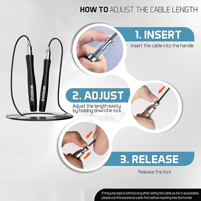 Speed Ropes Jump Rope For Men/Women-Tangle-Free-Self-Locking Screw-Free Design