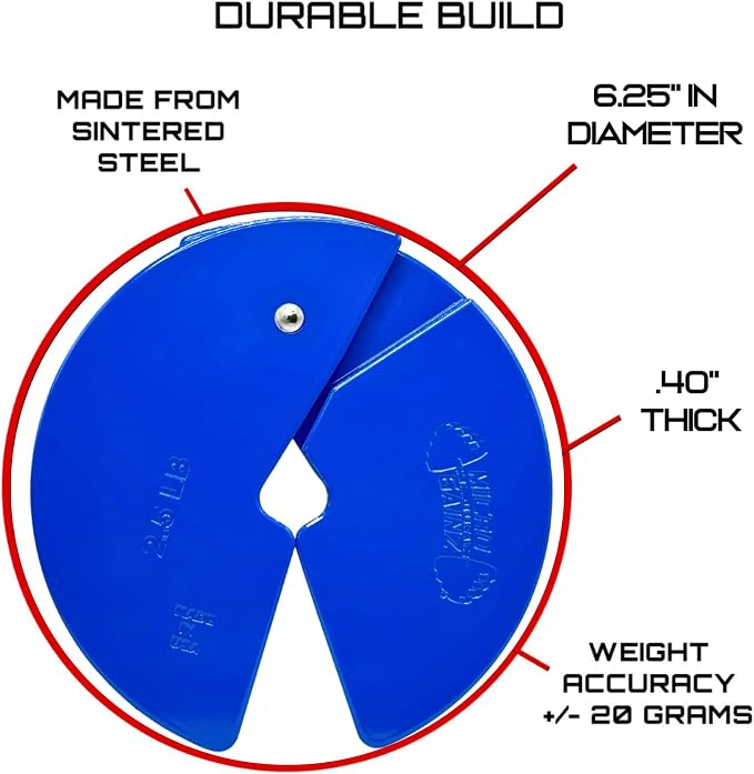 Micro Gainz 2.5LB Dumbbell Fractional Weight Plates, 4-Piece