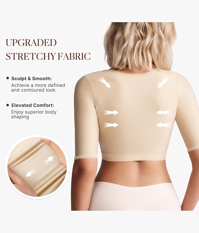 BRABIC Women's Shapewear Tops Post Surgery Compression Sleeve for Arm Shaper