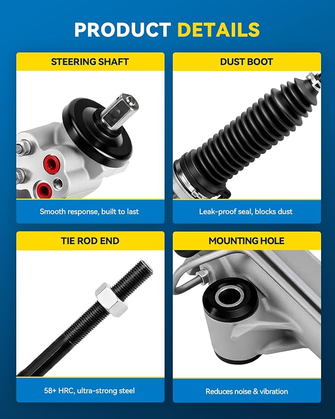 PHILTOP Power Steering Rack and Pinion Assembly for | 2001-2011 Ranger, 2002-2003 Explorer Sport, 2004-2009 B2300, 2001-2006 B3000 Replace No.22256, 1L5Z3504DARM, 1F2132110A