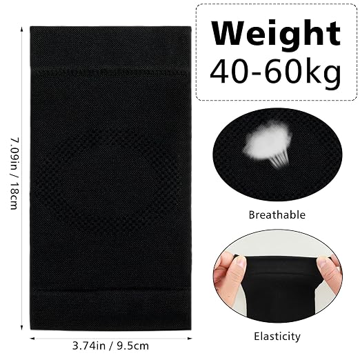 COMNICO Elbow Brace Compression Sleeve Nylon Tennis Golfers Elbow Joint Support Sports Protection Arm Support Sleeves Pain Relief Pads for Women Men (Black)