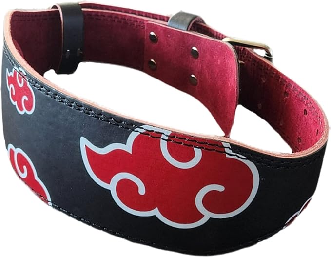 Red Cloud Anime Weight Lifting Belt - Heavy Duty Powerlifting Belt for Deadlifts & Squats