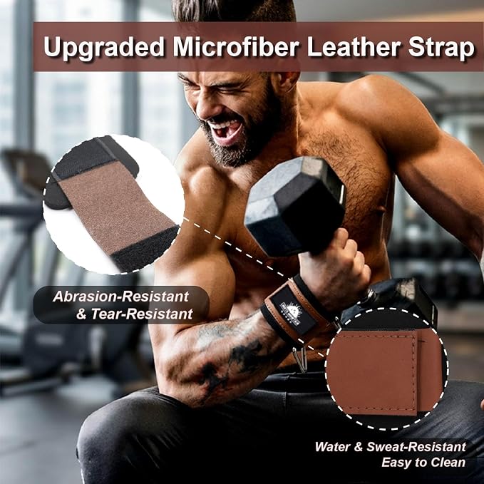 Wrist Cuffs for Cable Machines – Padded & Adjustable Straps for Lateral Raises, Tricep Pushdowns & Strength Training