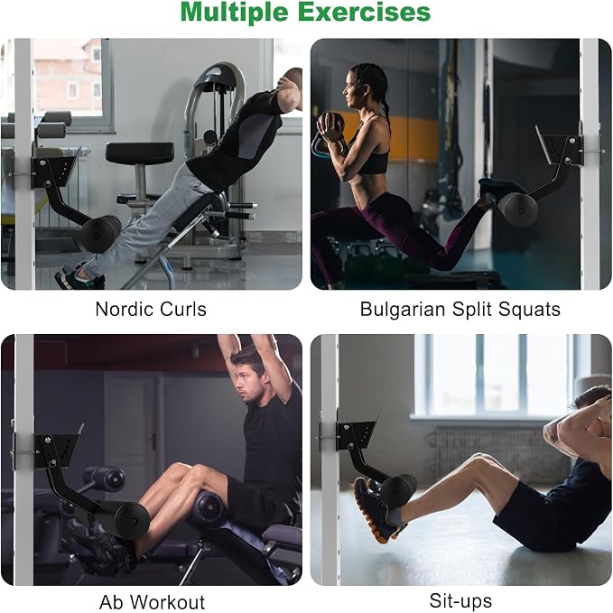 SELEWARE Squat Rack Attachment for Power Cage with 5/8" or 1" Holes | Y-Shaped Dip Bar Attachment, Nordic Hamstring Curl Attachment & Lever Arms for 2x2 or 3x3 Power Rack, Home Gym Accessories