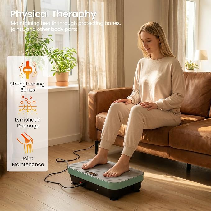 Vibration Plate Exercise Machine: TISSCARE Vibrating Plates for Weight Loss and Lymphatic Drainage, 400lbs Shake Plate Whole Body Workout Platform for Home Fitness Fat Burner Gifts