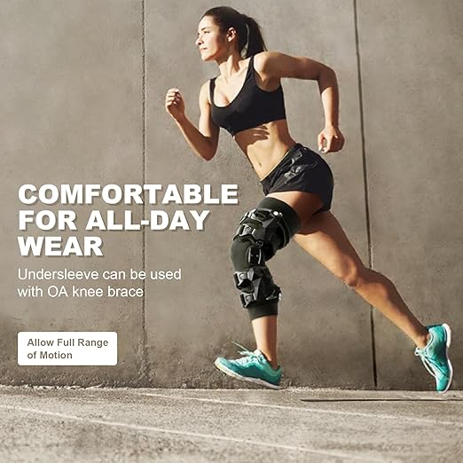 Knee Brace Undersleeve - Knee Undersleeves for Women & Men Leg Undersleeve for Knee Brace, Closed Patella, XL 2 Pieces