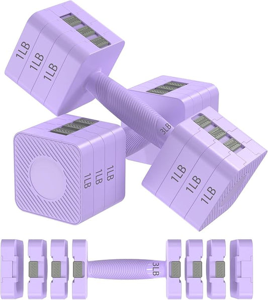 Hezeyferg Adjustable Dumbbells Set for Women/Men Home Gym | 18LBS 22LBS Adjustable Weight Dumbbells, Hand Weights Sets with Mutilple Levels, Full Body Workout
