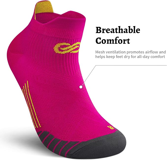 Compression Socks for Men Women Ankle Running Socks for Plantar Fasciitis | Low Cut Athletic Ankle Socks with Ankle & Arch Support for Running, Cycling, Golf, Work, Plantar Fasciitis Relief
