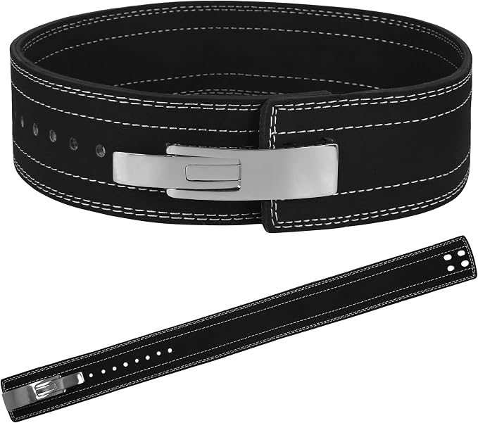 Powerlifting Belts Lever Belt For Men and Women 10mm IPF Thick Leather Weight Lifting Belt Ideal for Gym Belts Training Weightlifting and Bodybuilding Squats and Deadlifts